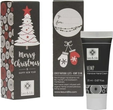 Small Greeting Merry Christmas with Hand Cream - Hemp