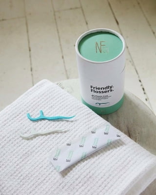 Natural Family CO. Friendly. Flossers. Floss Picks - 45 Pcs
