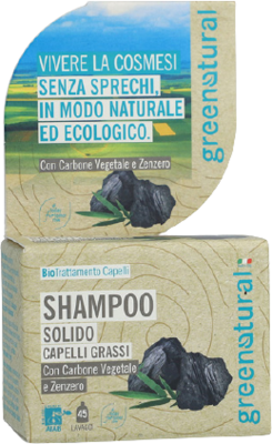 Solid Shampoo with Activated Charcoal & Ginger  - 55 g